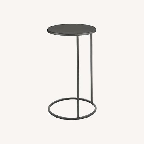 Used Room & Board Black Slim Round C-Table for sale on AptDeco
