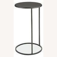 Room & Board Black Slim Round C-Table