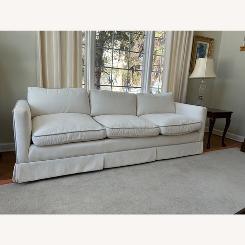 Used Vintage/Antique White Fabric 3+ Seater Sofa for sale on AptDeco