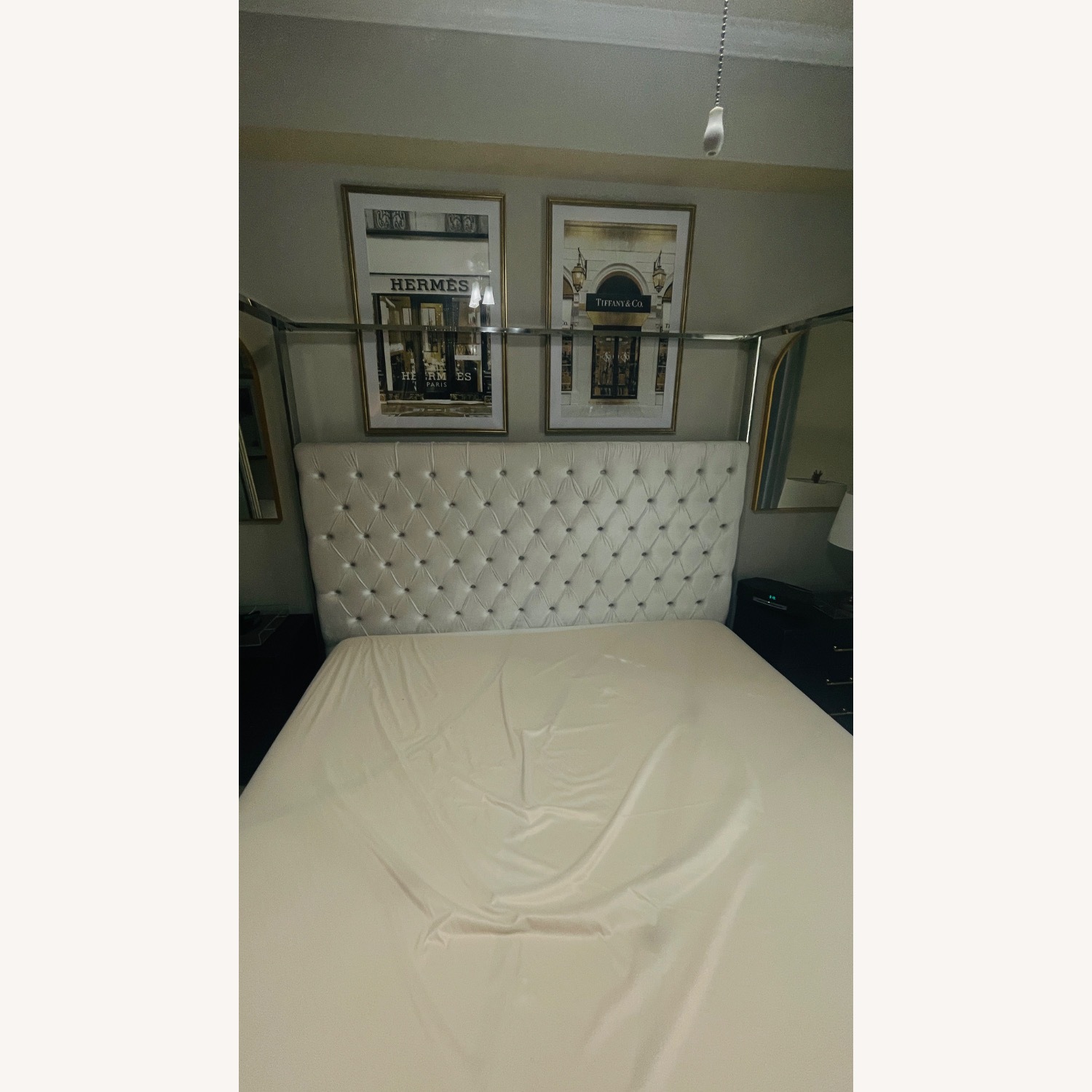 White Metal King Bed - image-1