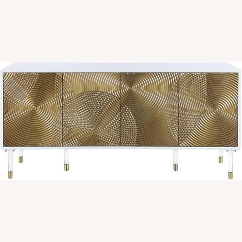 Used White & Gold Sideboard, Credenza, Tv Console for sale on AptDeco