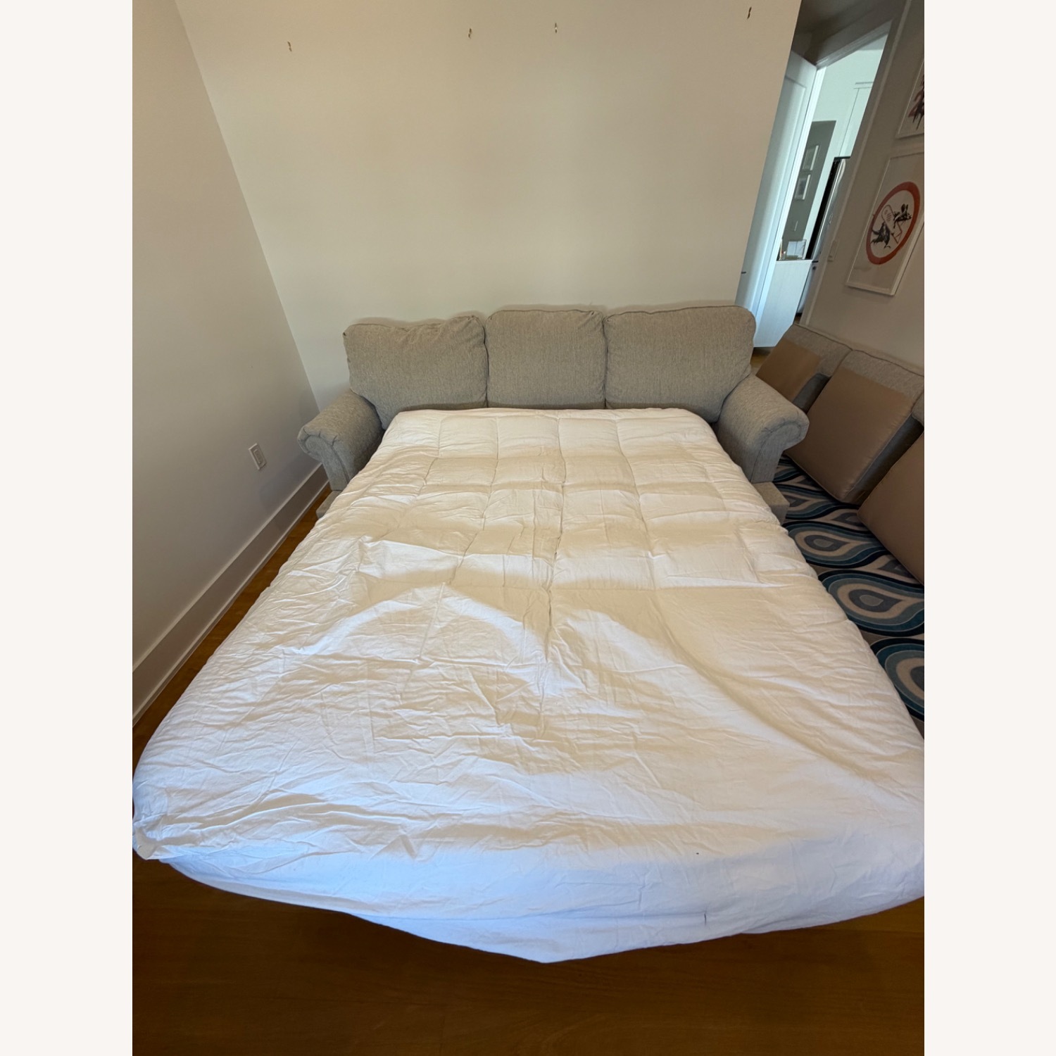 Raymour & Flanigan Meggett Natural Fabric Sleeper Sofa - image-8