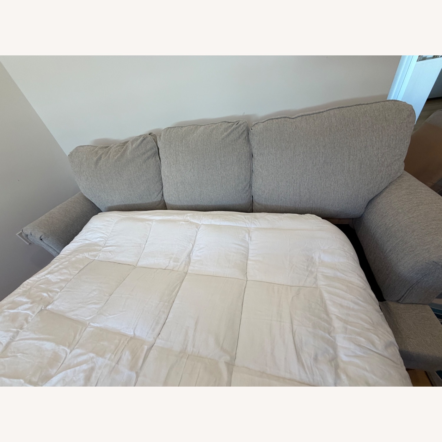 Raymour & Flanigan Meggett Natural Fabric Sleeper Sofa - image-9