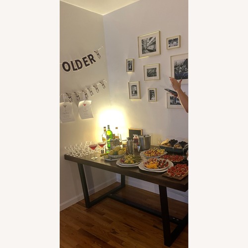 Used Target Dark Brown Wood Dining Set for sale on AptDeco