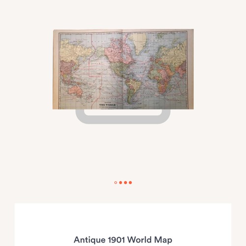 Used 1901 Antique World Map  for sale on AptDeco