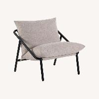 Ayatt Modern Metal Frame Sling Accent Armchair