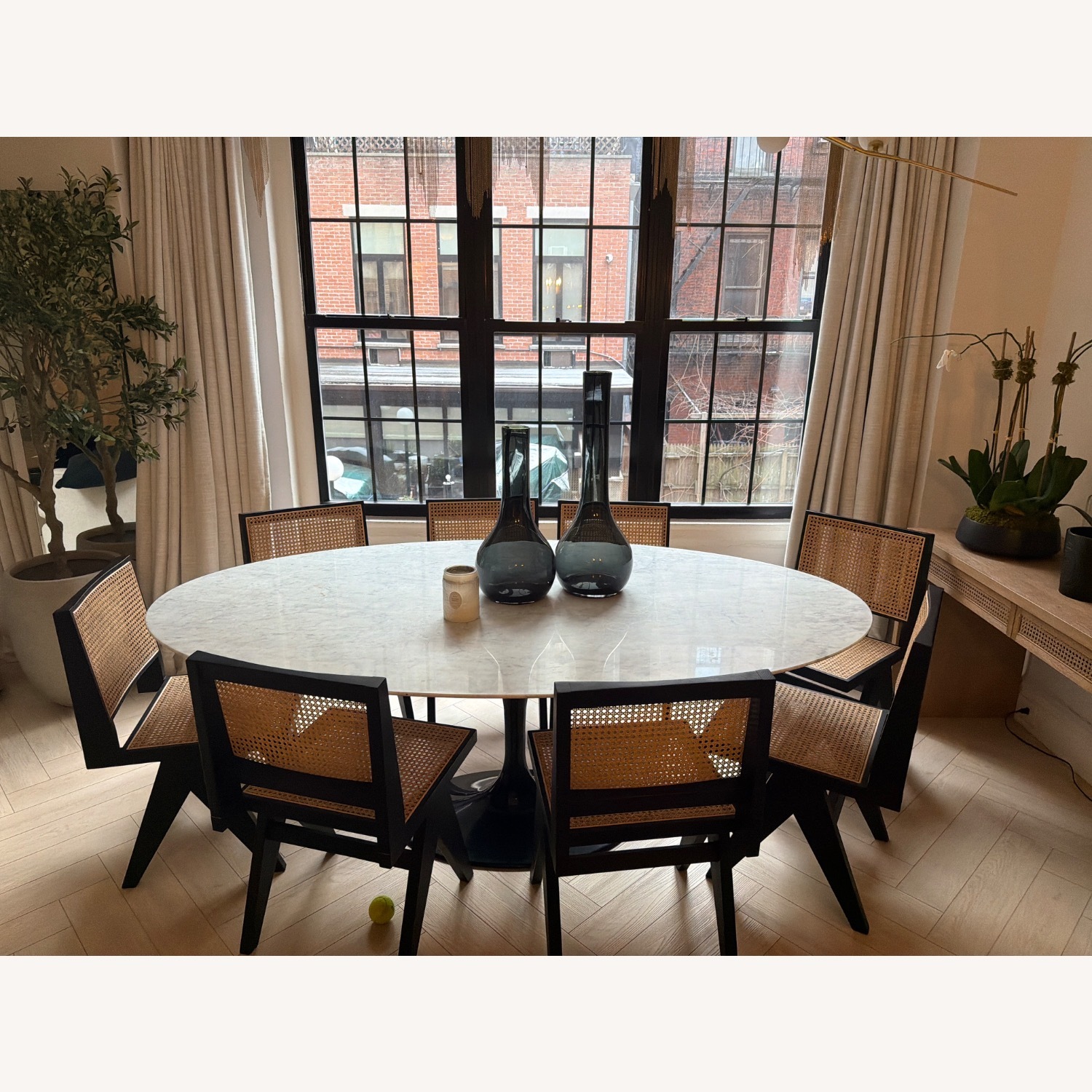 White Marble Dining Table - image-1