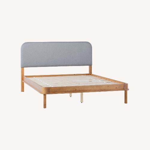 Used Hokku Designs Natural Wood Queen Bed for sale on AptDeco