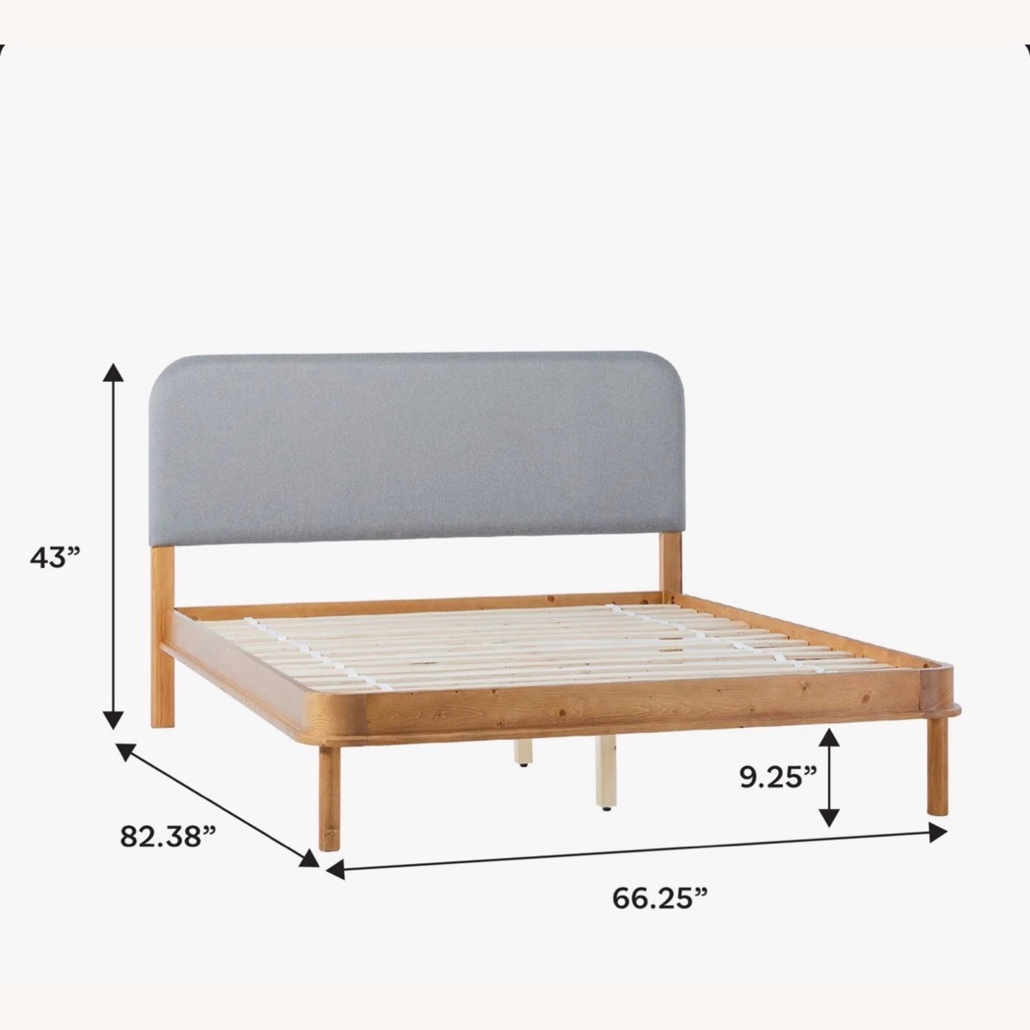 Hokku Designs Natural Wood Queen Bed - image-1