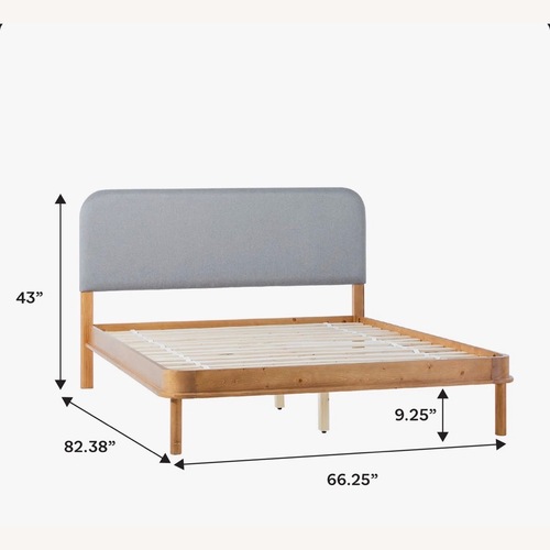 Used Hokku Designs Natural Wood Queen Bed for sale on AptDeco