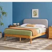 Hokku Designs Natural Wood Queen Bed