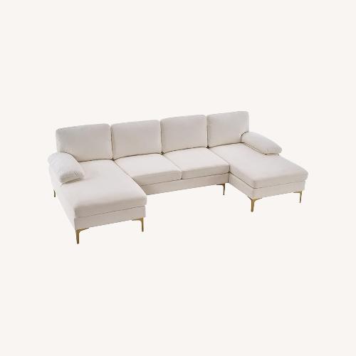 Used Wayfair White 3+ Piece Sectional for sale on AptDeco
