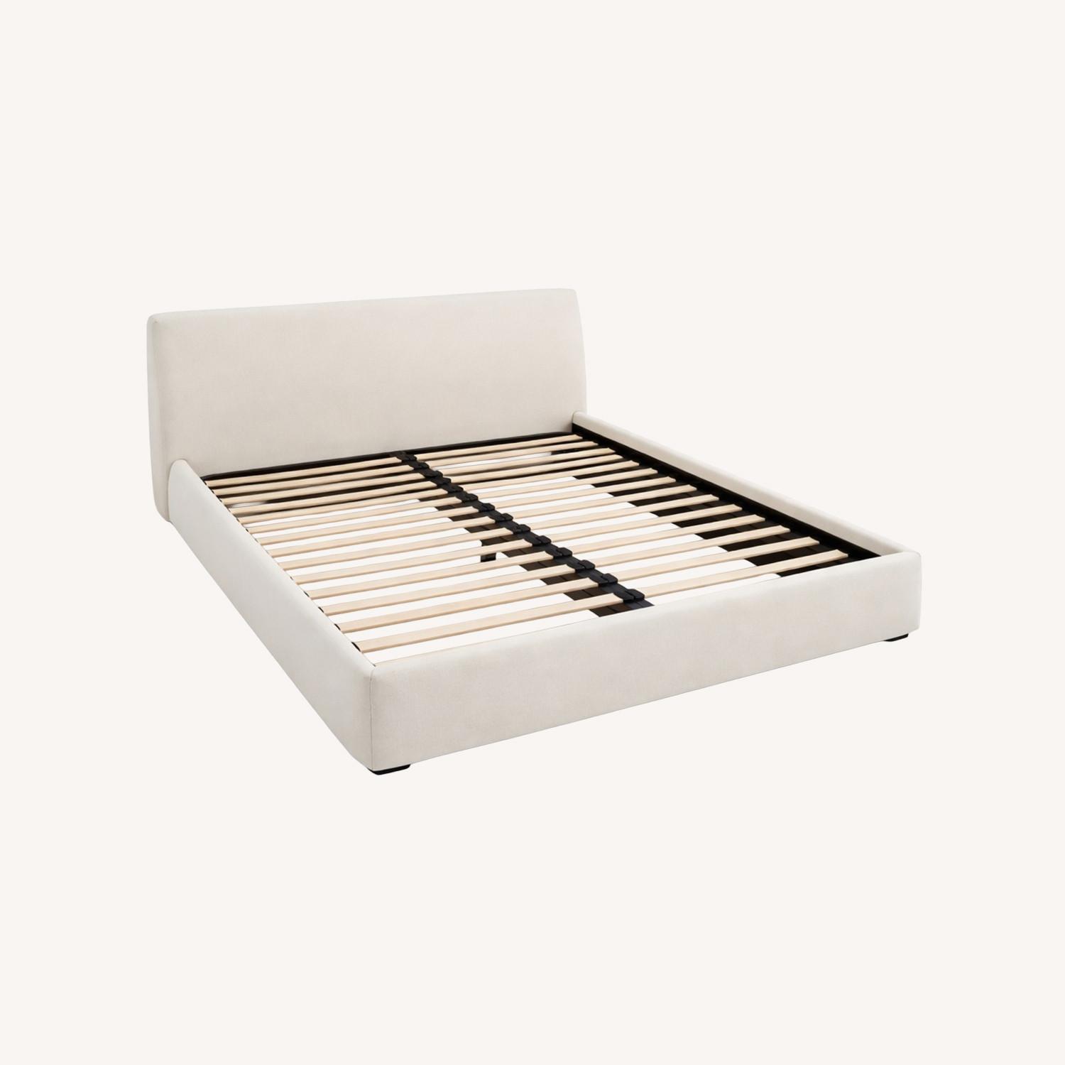 Rove Concepts Ophelia White Fabric Queen Bed - image-0