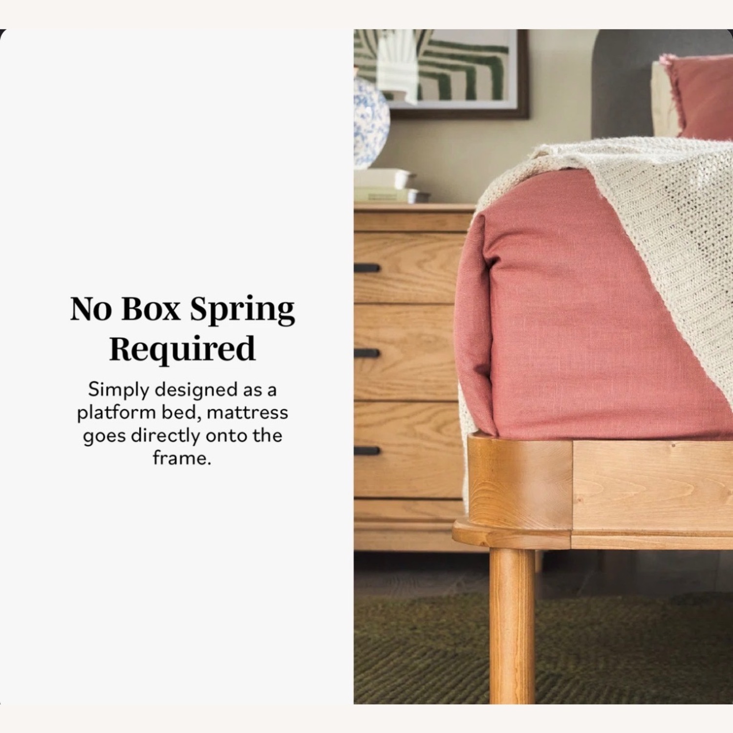 Hokku Designs Natural Wood King Bed - image-4