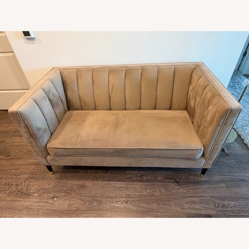 Used World Market Velvet Loveseat for sale on AptDeco