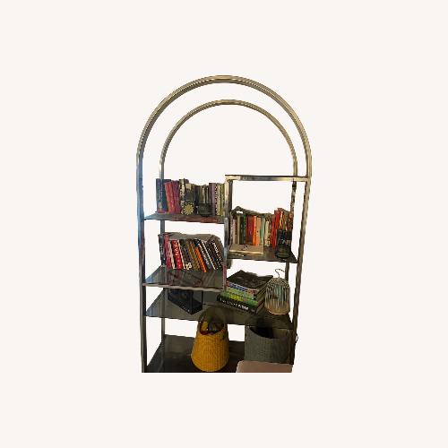 Used 1970s Silver Chrome Arc Shelf for sale on AptDeco