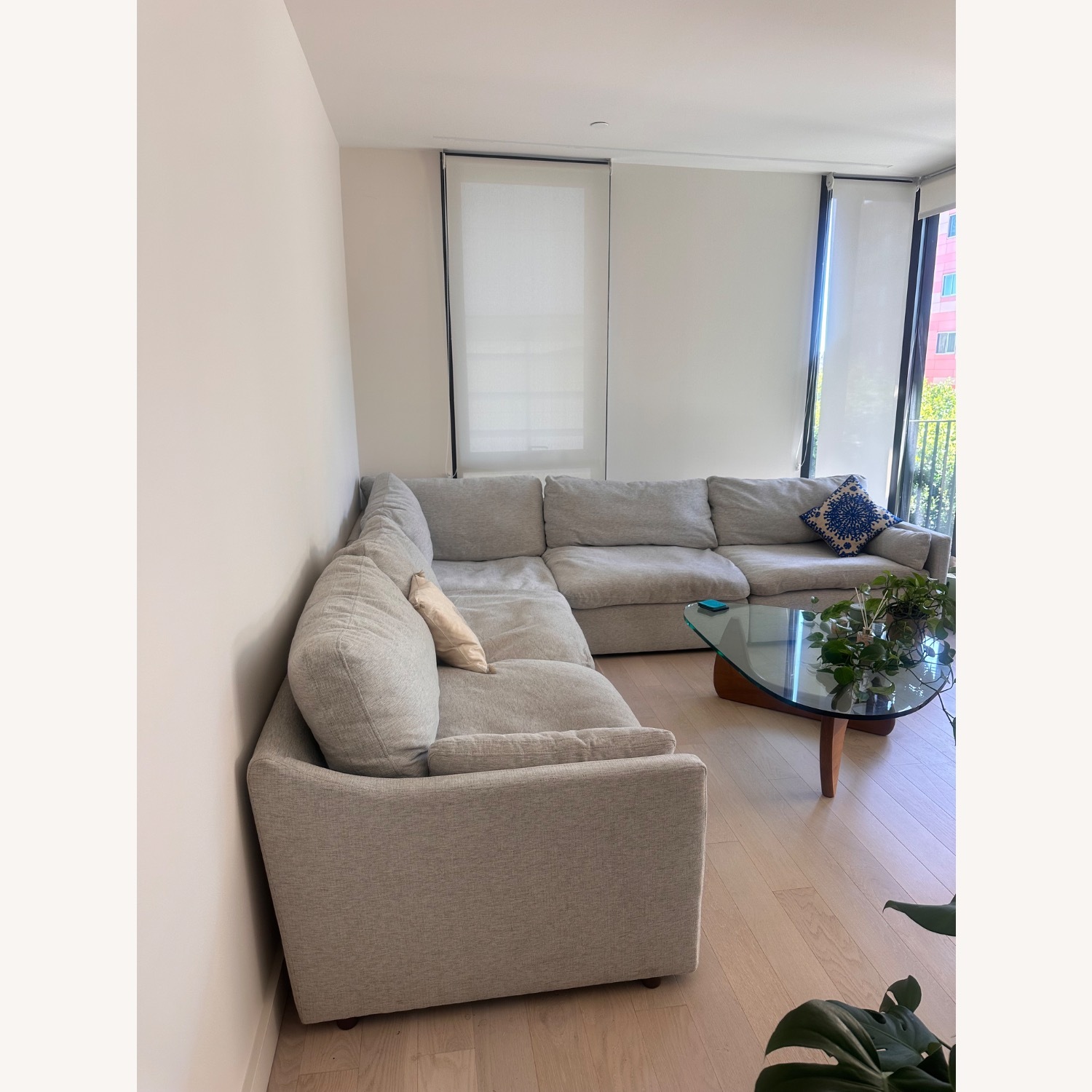 Light Grey Modular Sectional Sofa - image-1