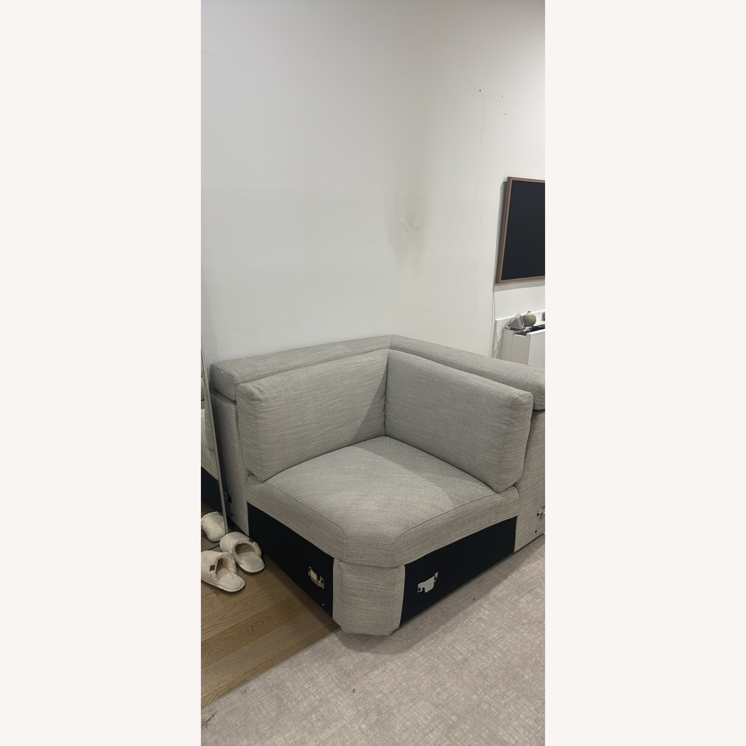 West Elm Enzo Reclining Sofa with Storage - image-7