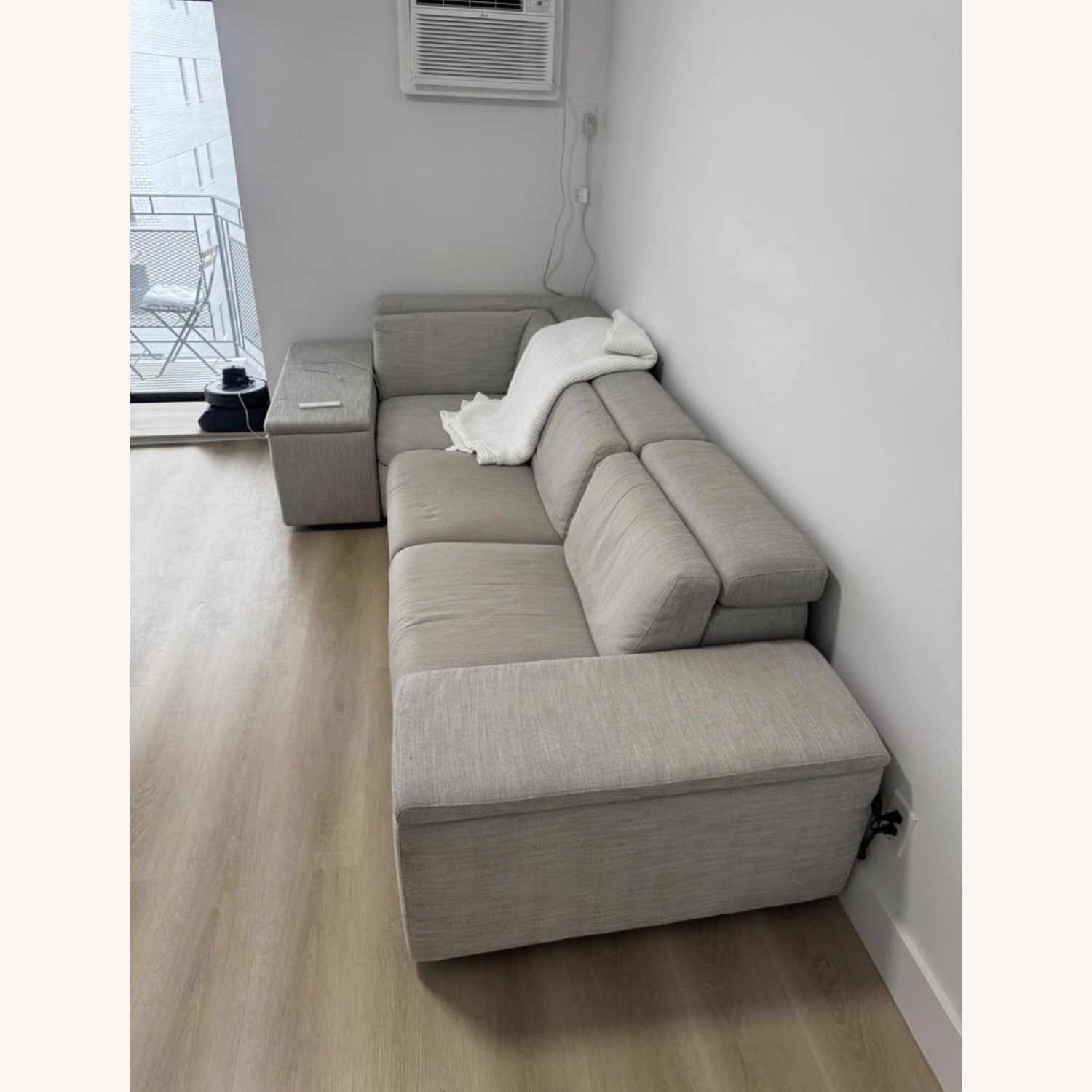 West Elm Enzo Reclining Sofa with Storage - image-7