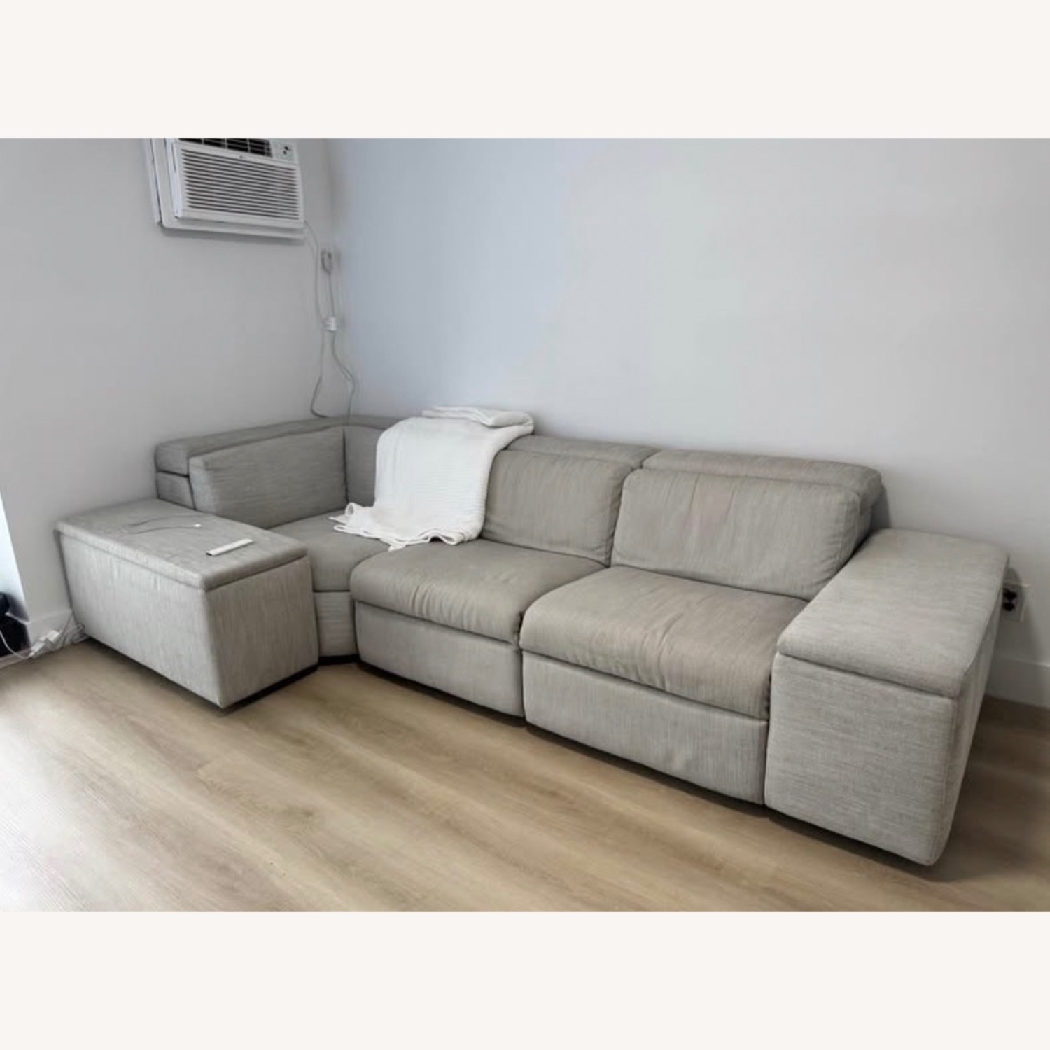West Elm Enzo Reclining Sofa with Storage - image-6