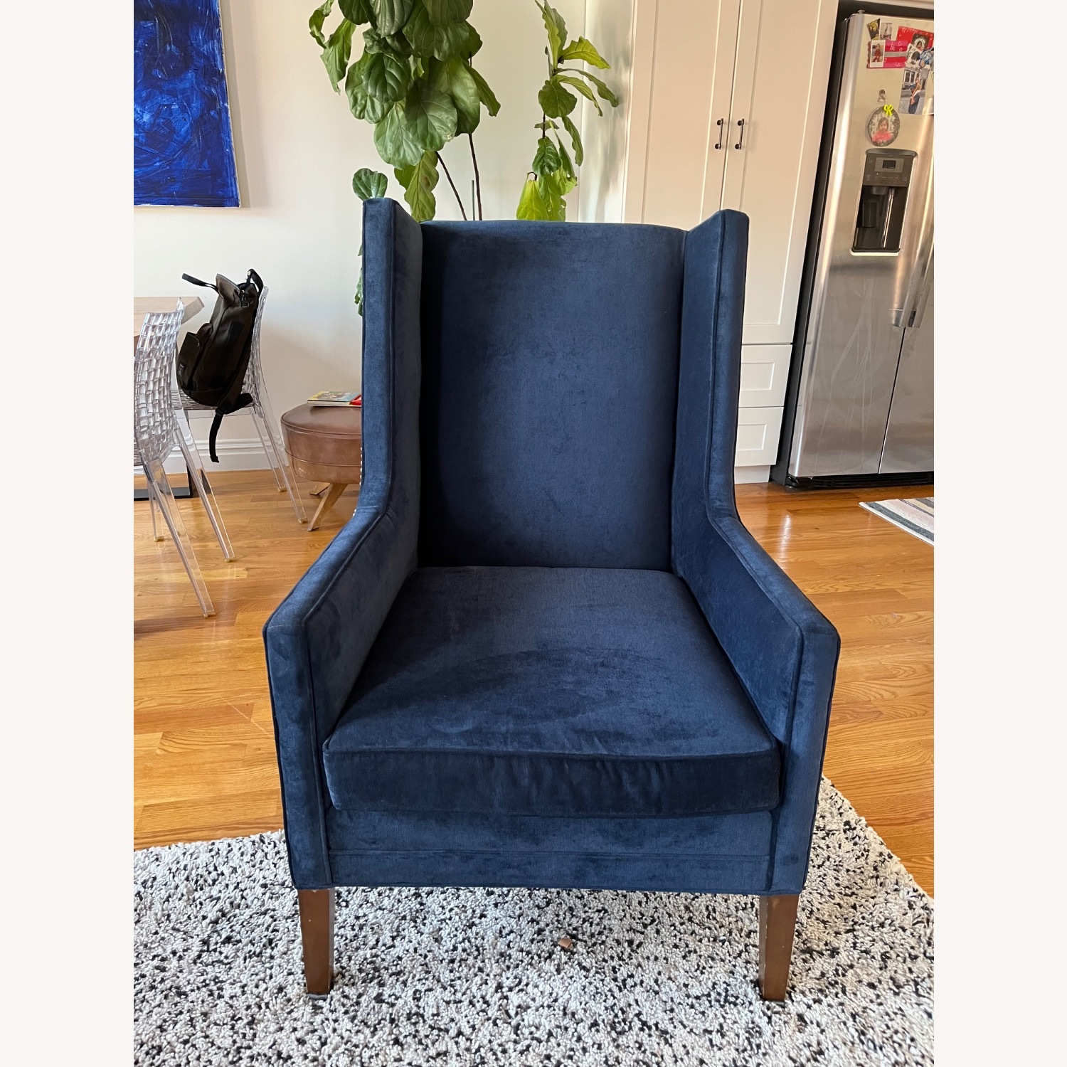 Mitchell Gold + Bob Williams Blue Velvet Armchair - image-1