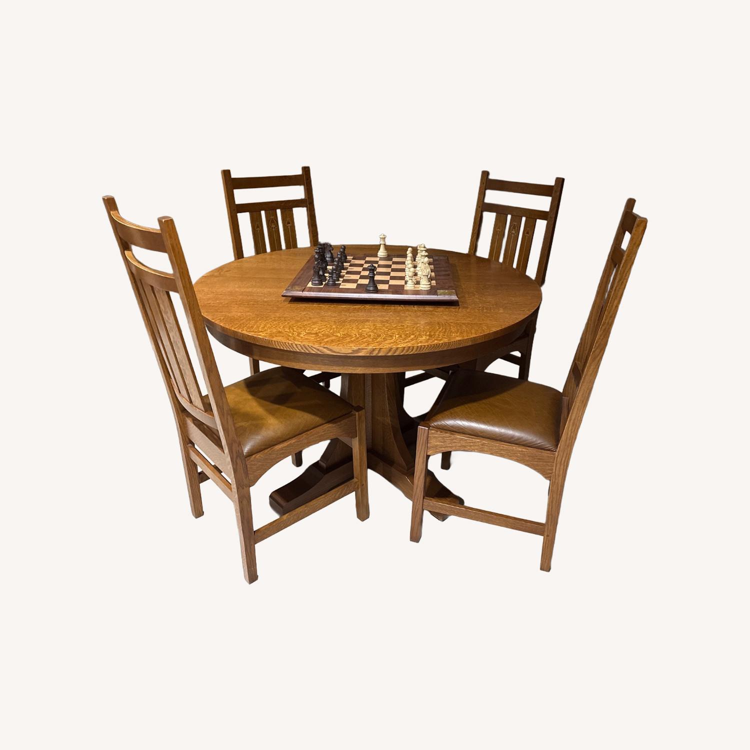 Stickley Dining Table with 4 Chairs - image-0