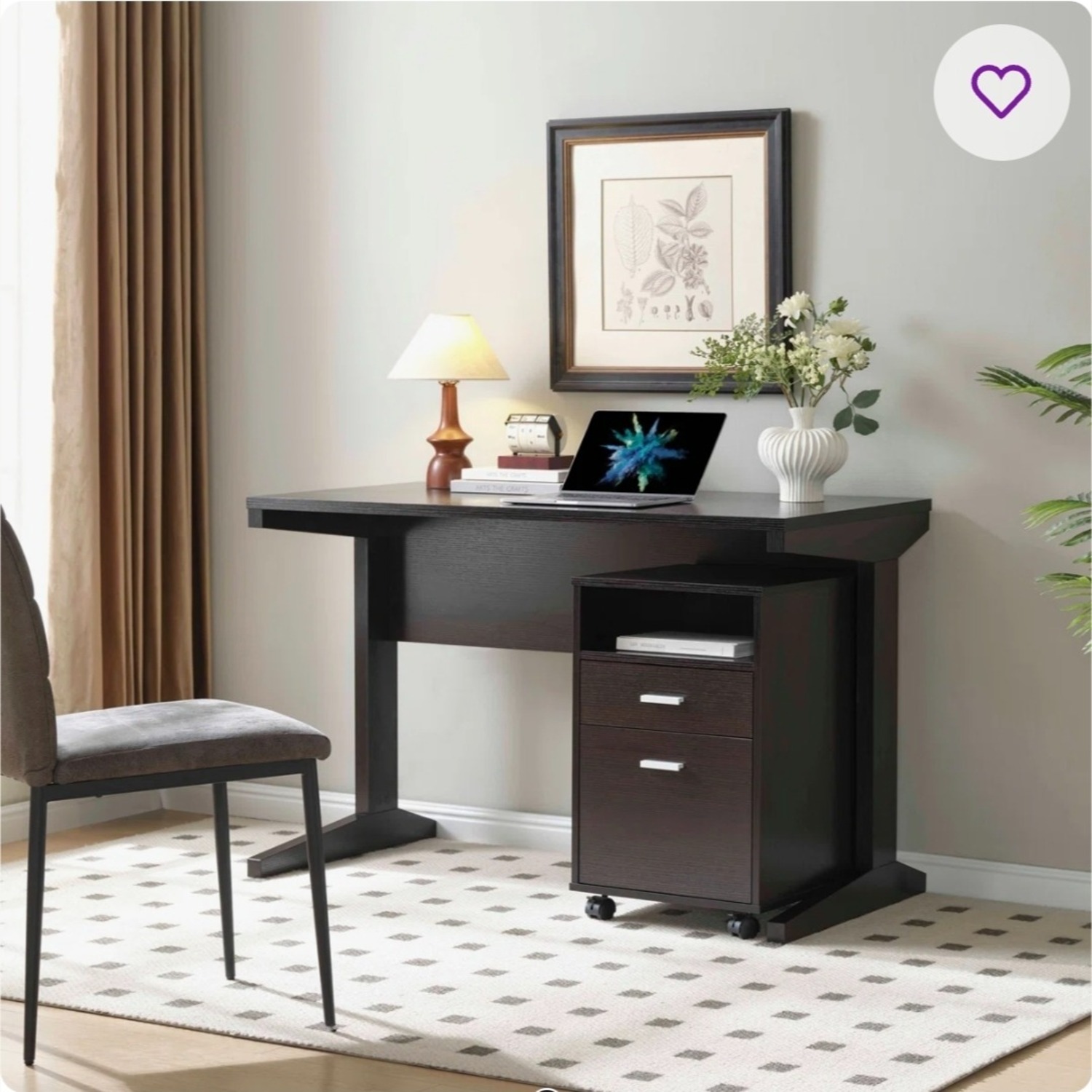 Jesper Office Dark Brown Desk - image-1