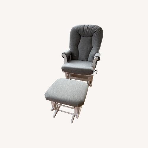 Used Dutailier Light Gray Fabric Nursing Chair for sale on AptDeco