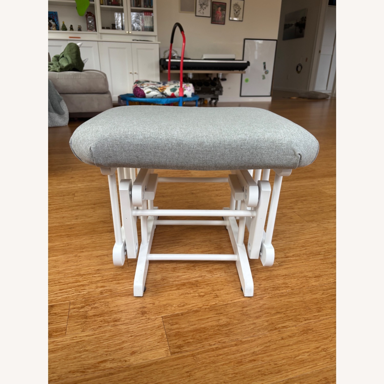 Dutailier Light Gray Fabric Nursing Chair - image-4