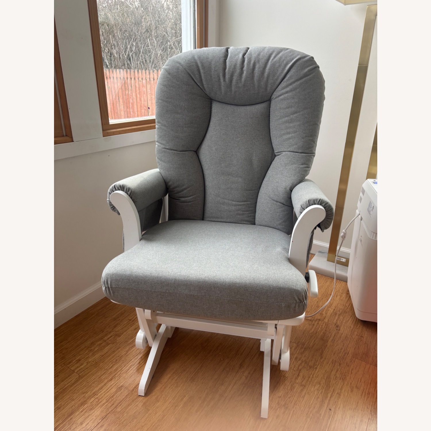 Dutailier Light Gray Fabric Nursing Chair - image-2