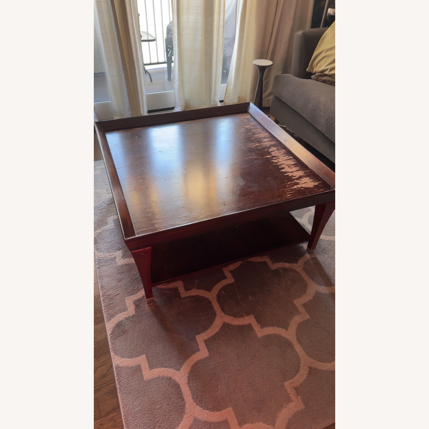 Z Gallerie Dark Brown Coffee Table - image-2