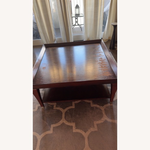 Used Z Gallerie Dark Brown Coffee Table for sale on AptDeco
