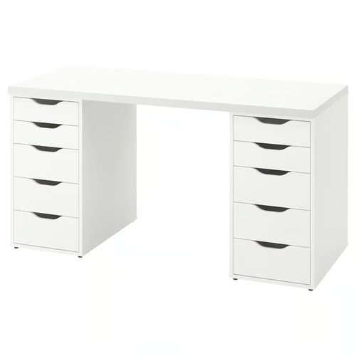 Used IKEA LAGKAPTEN / ALEX White Study Desk for sale on AptDeco