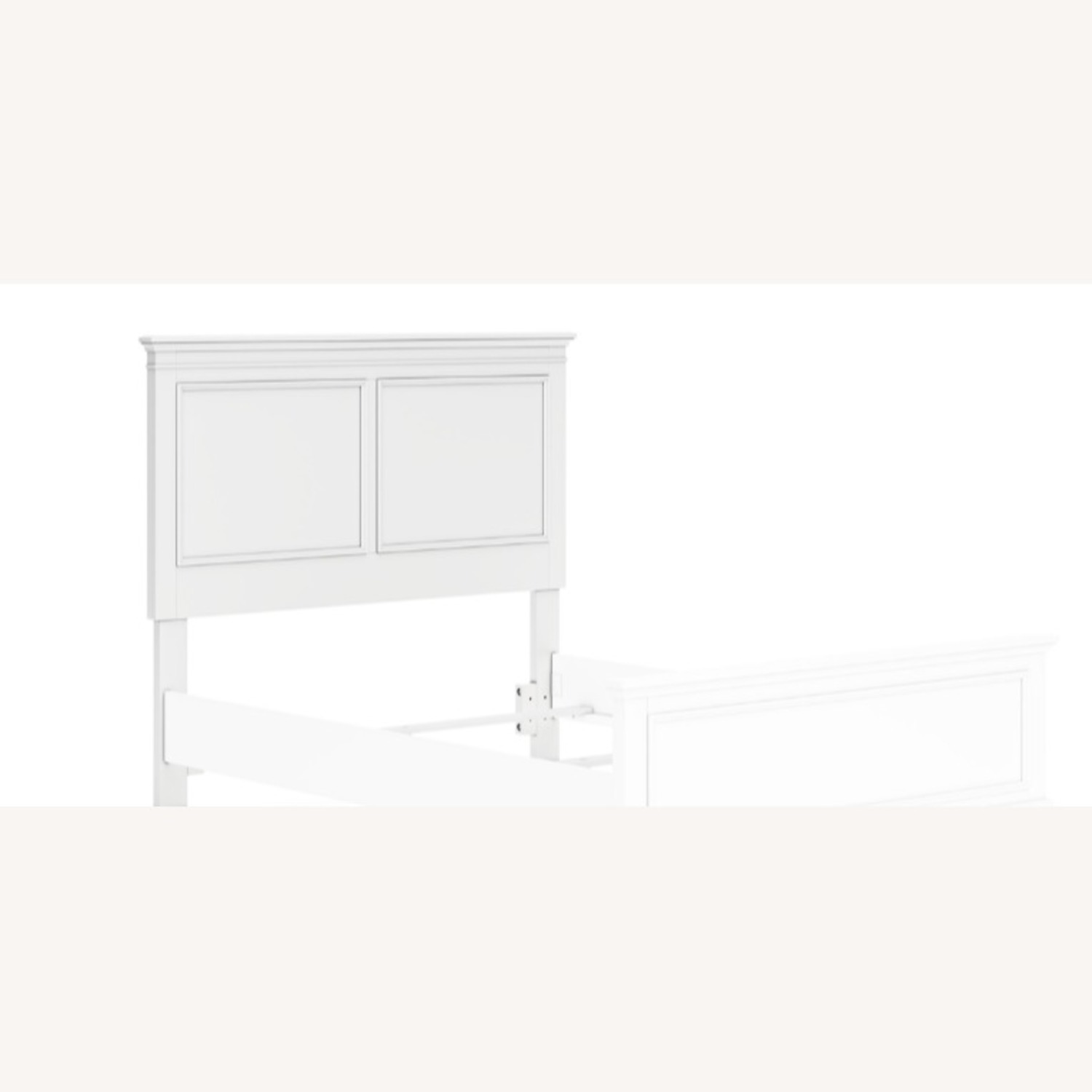 Ashely Furniture White Wood Full Bed, Headboard, Footboard - image-2