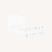 Ashely Furniture White Wood Full Bed, Headboard, Footboard