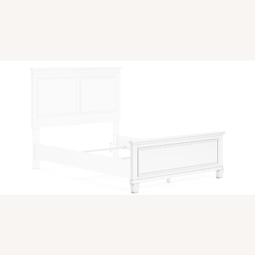 Used Ashely Furniture White Wood Full Bed, Headboard, Footboard for sale on AptDeco