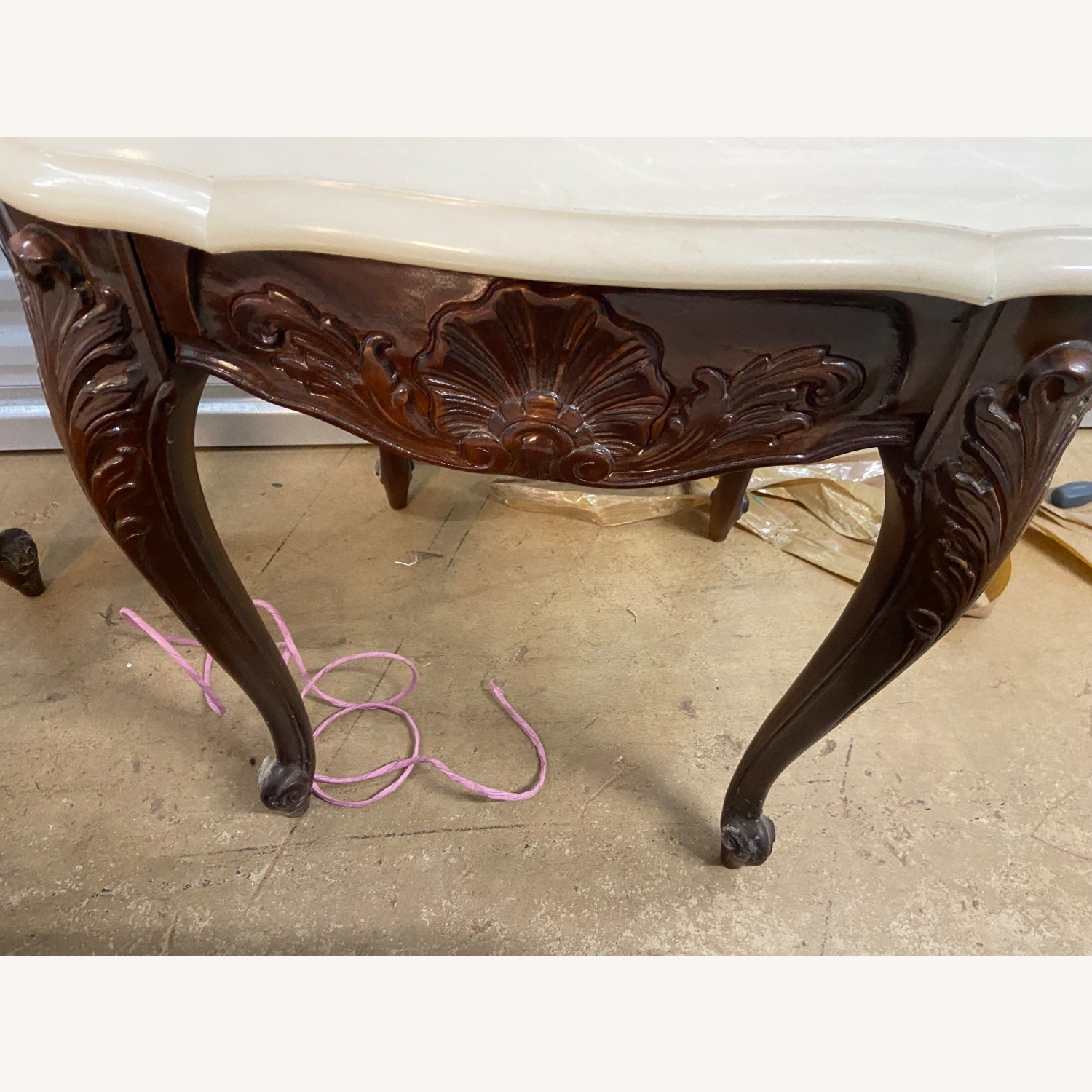 Dark Brown 3 piece Marble Cocktail Table Set - image-3