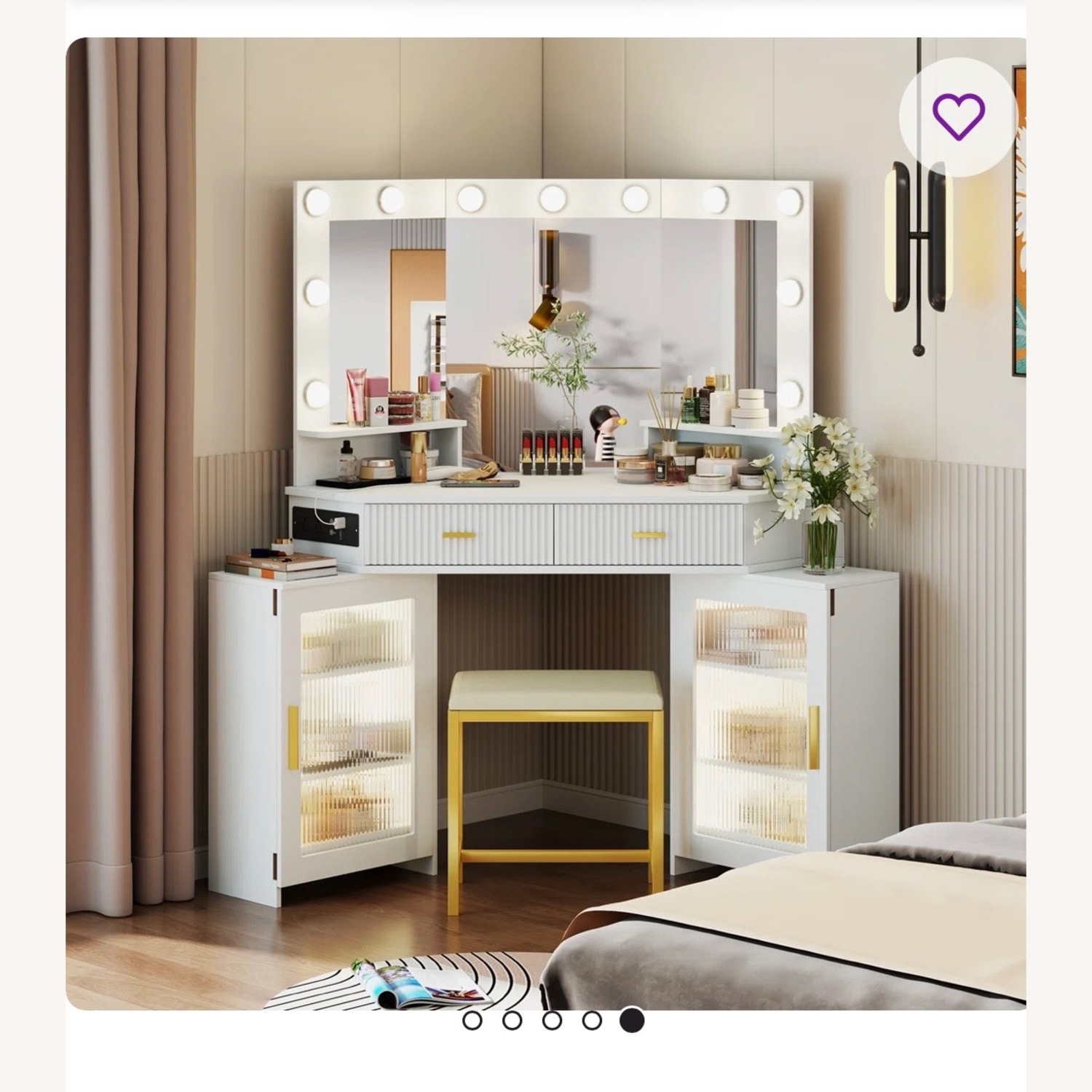 White Vanity with Lights  - image-10