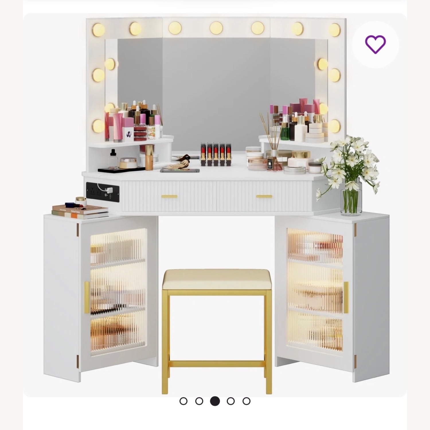 White Vanity with Lights  - image-3