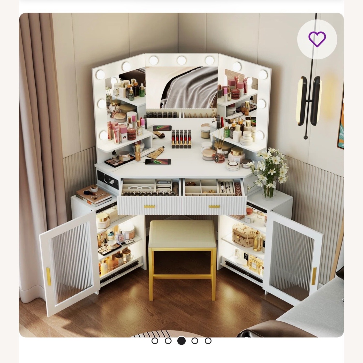 White Vanity with Lights  - image-8