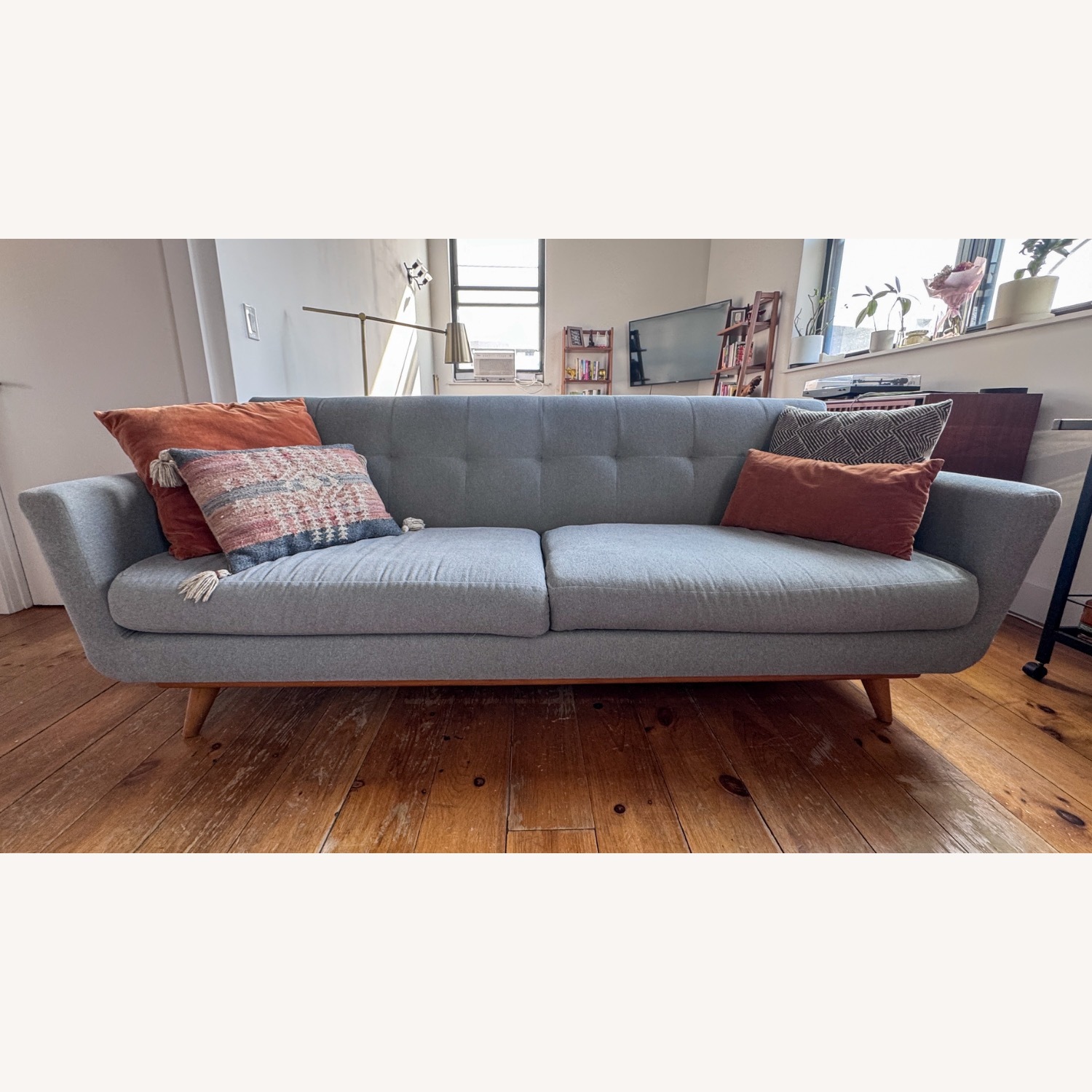 Thrive Furniture Nixon Light Gray Fabric 3+ Seater Sofa - image-1