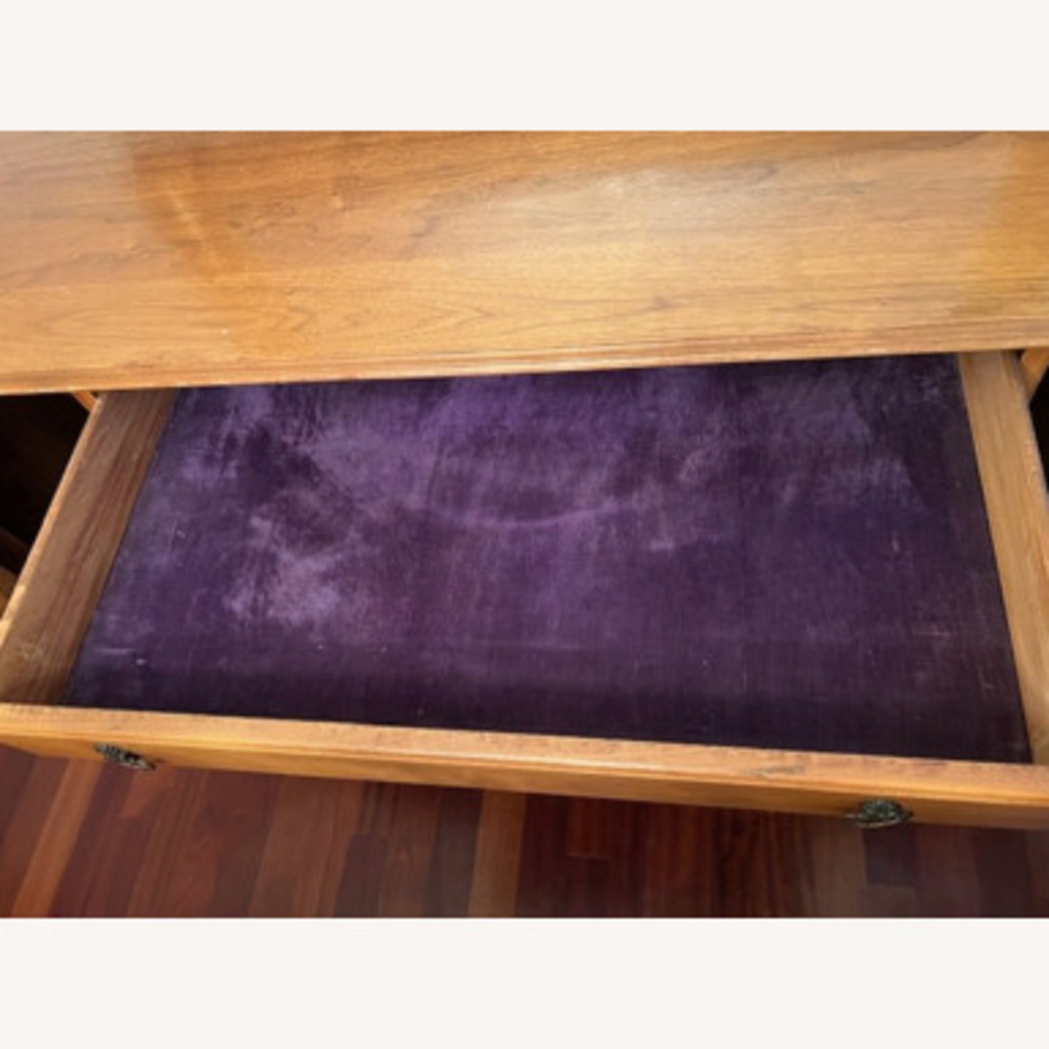 Antique Queen Anne Cherry Wood Buffet - image-2