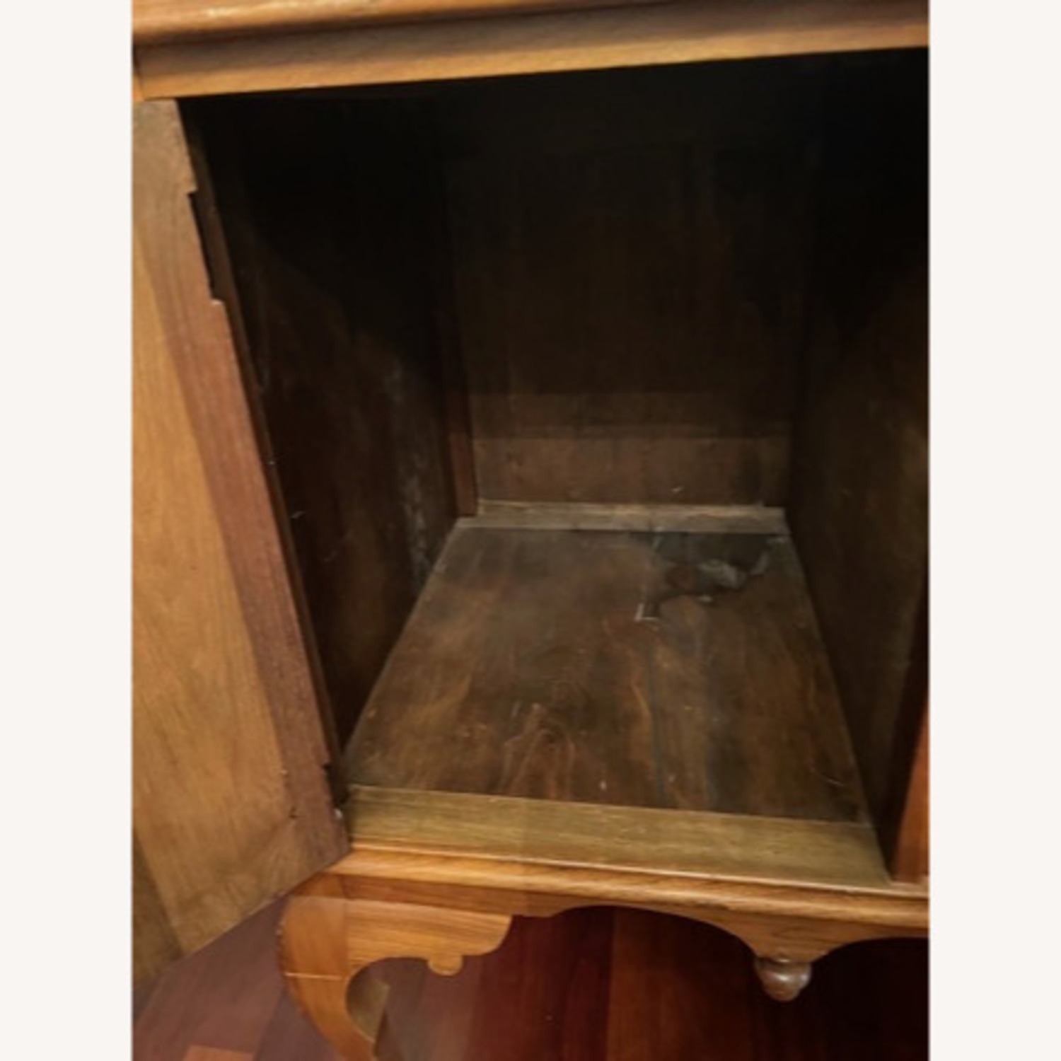 Antique Queen Anne Cherry Wood Buffet - image-3