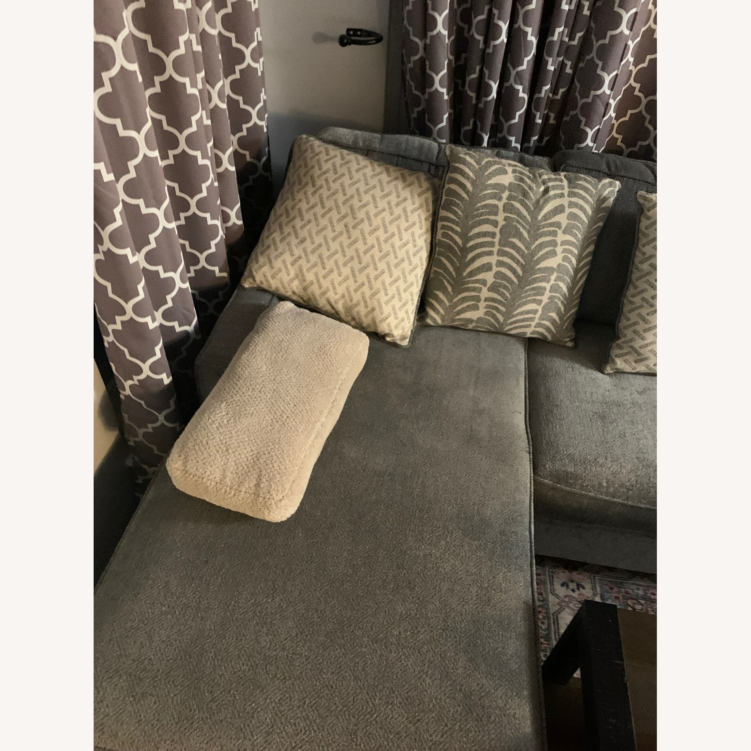 Light Gray Fabric 2 Piece Sectional - image-3