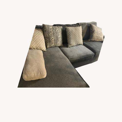 Used Light Gray Fabric 2 Piece Sectional for sale on AptDeco