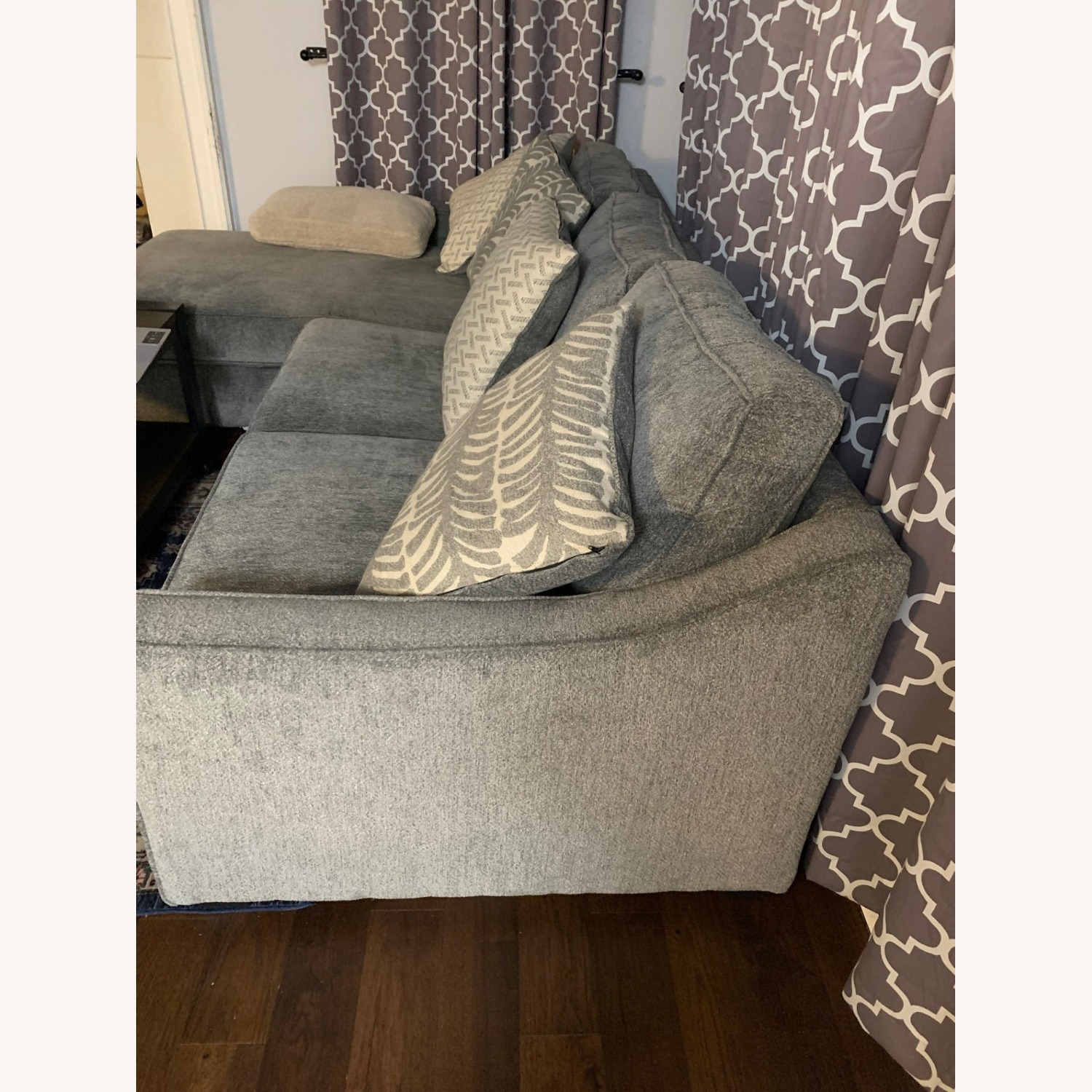 Light Gray Fabric 2 Piece Sectional - image-2