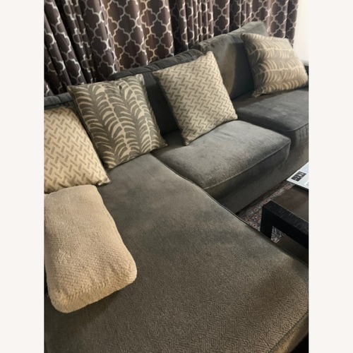 Used Light Gray Fabric 2 Piece Sectional for sale on AptDeco