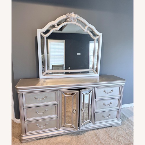 Used Ashley Furniture Birlanny Silver Wood Dresser for sale on AptDeco