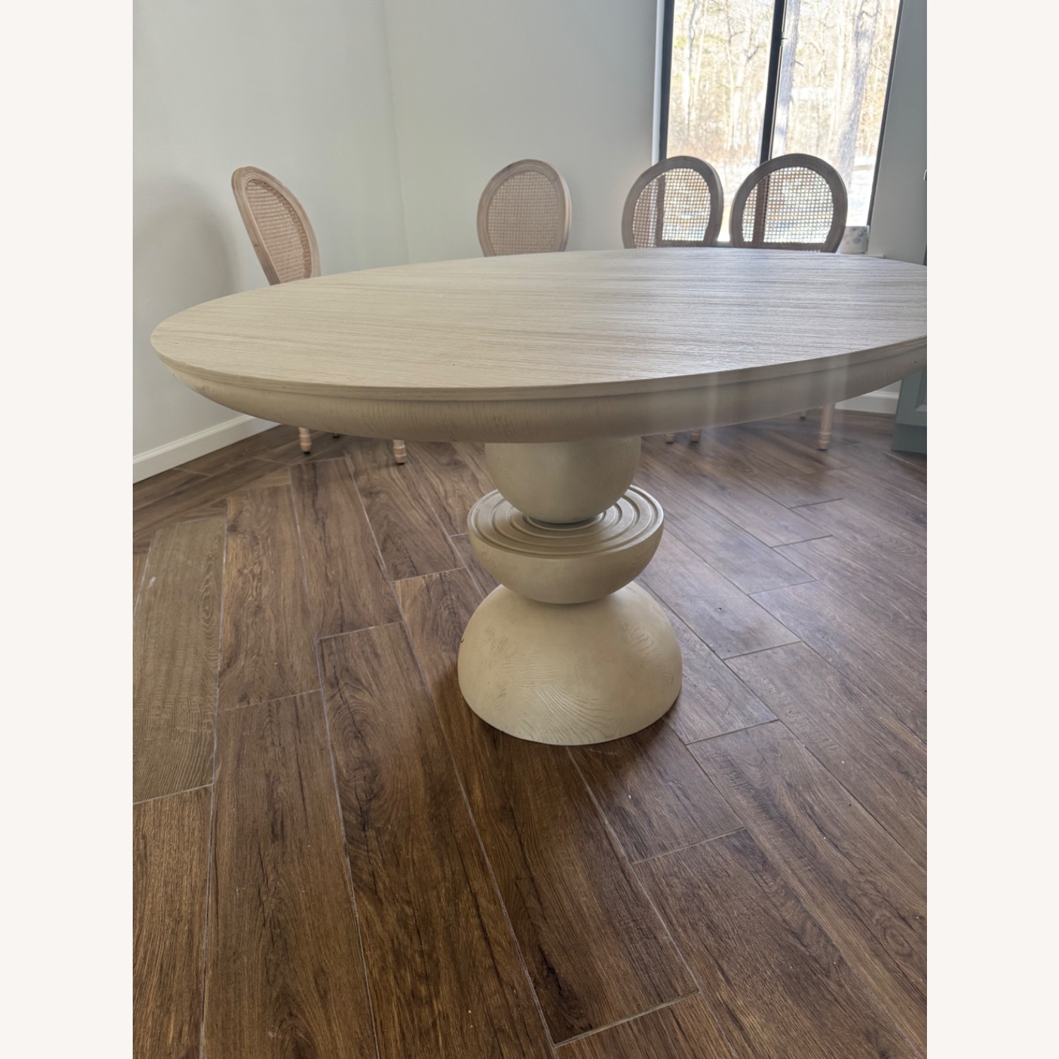 Anthropologie Sonali White Wood Dining Table - image-3