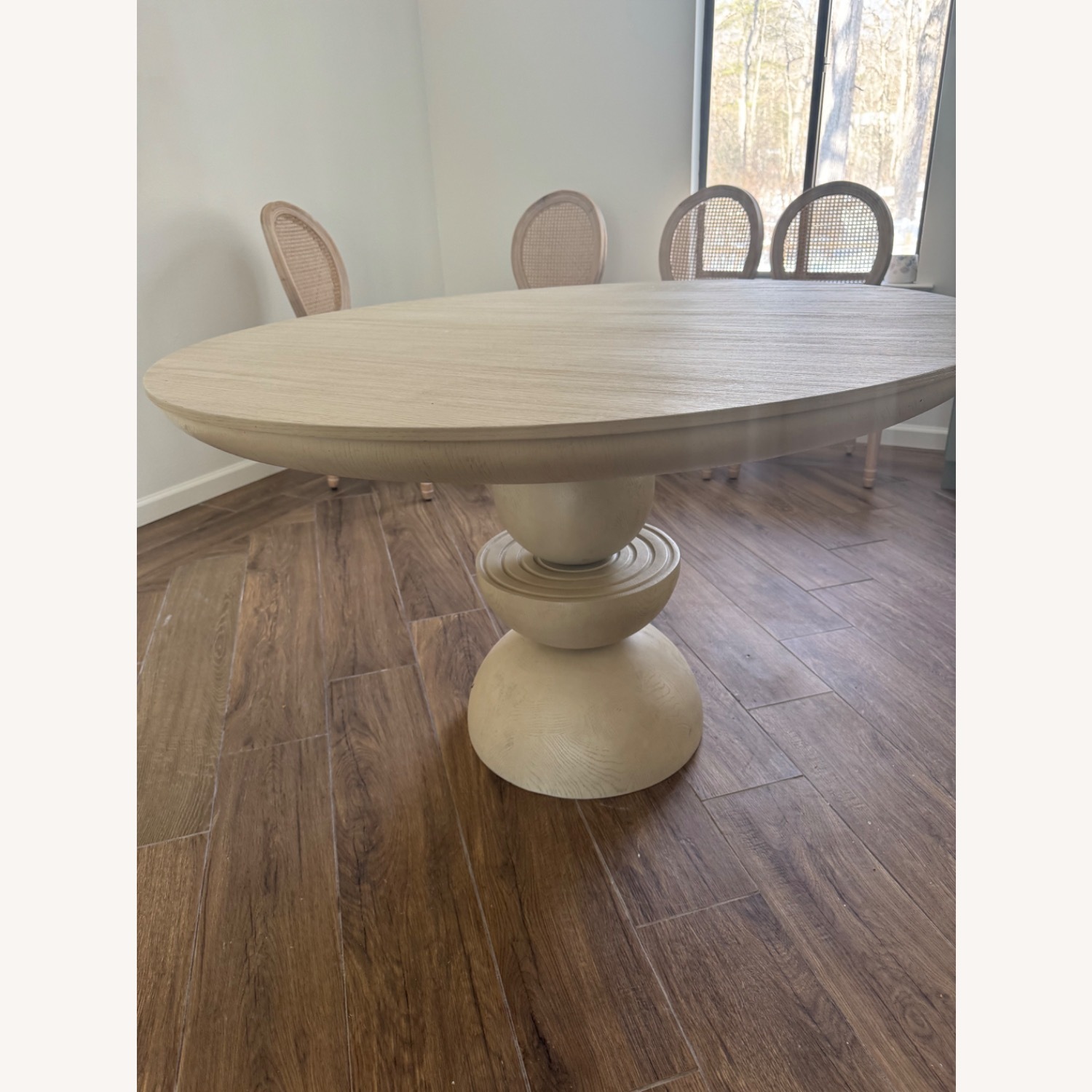 Anthropologie Sonali White Wood Dining Table - image-2